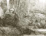 Jean Francois Millet Shepherdess sitting oil painting